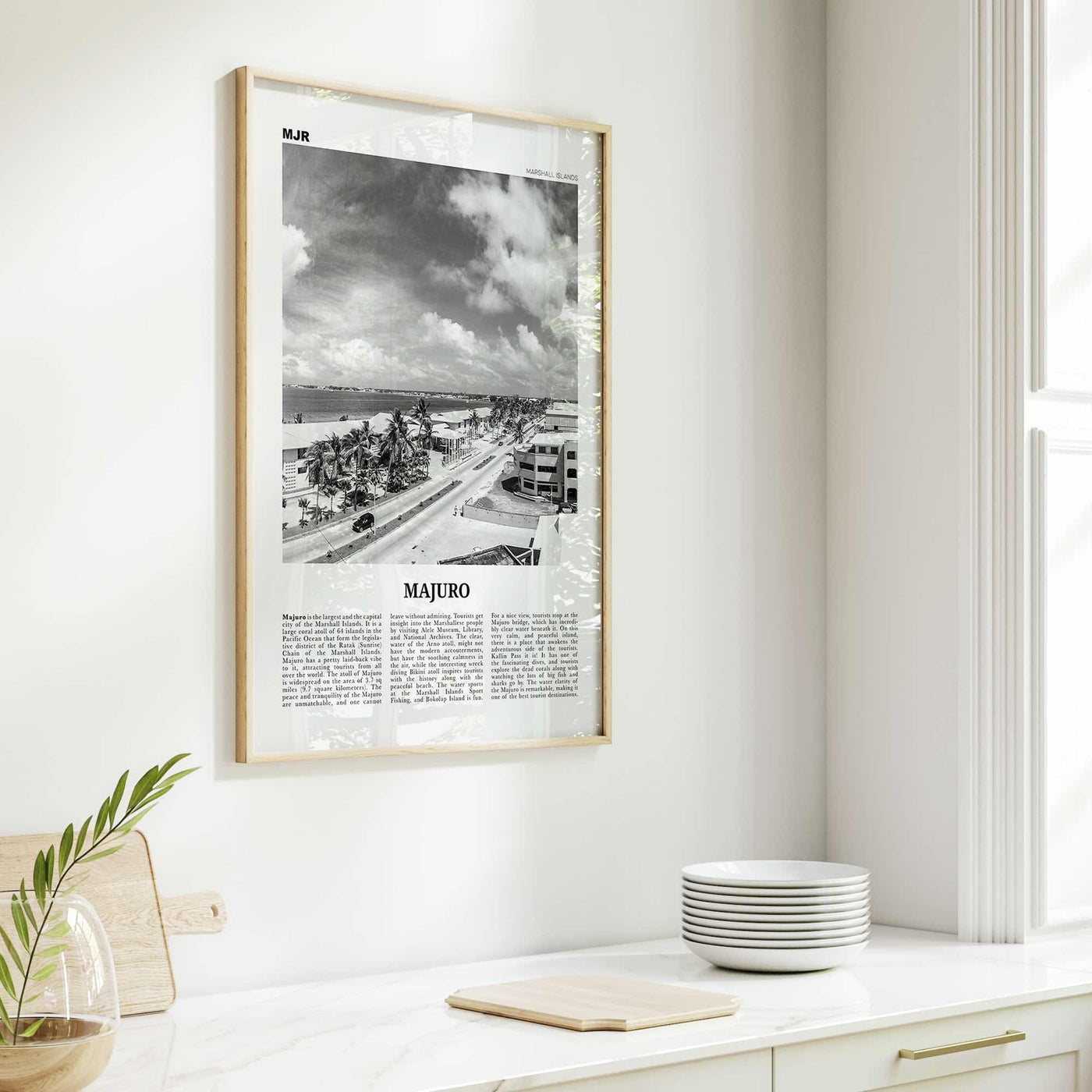 Majuro Print Black and White, Majuro Wall Art, Majuro Poster, Majuro Photo, Majuro Wall Décor, Majuro Map, Marshall Islands