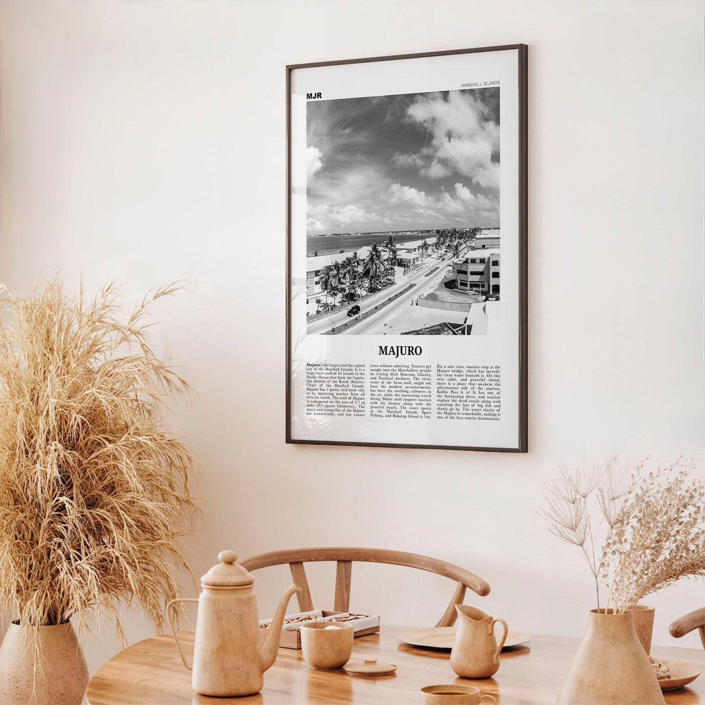 Majuro Print Black and White, Majuro Wall Art, Majuro Poster, Majuro Photo, Majuro Wall Décor, Majuro Map, Marshall Islands