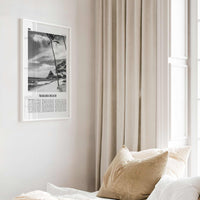 Makaha Beach Print Black and White, Makaha Beach Wall Art, Makaha Beach Poster, Makaha Beach Photo, Makaha Beach Wall Décor, O‘ahu, Hawaii