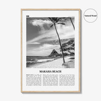 Makaha Beach Print Black and White, Makaha Beach Wall Art, Makaha Beach Poster, Makaha Beach Photo, Makaha Beach Wall Décor, O‘ahu, Hawaii