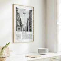 Malacca Print Black and White, Malacca Wall Art, Malacca Poster, Malacca Photo, Malacca Wall Décor, Malacca Map, Malaysia