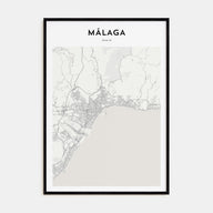 Málaga Map Portrait Poster