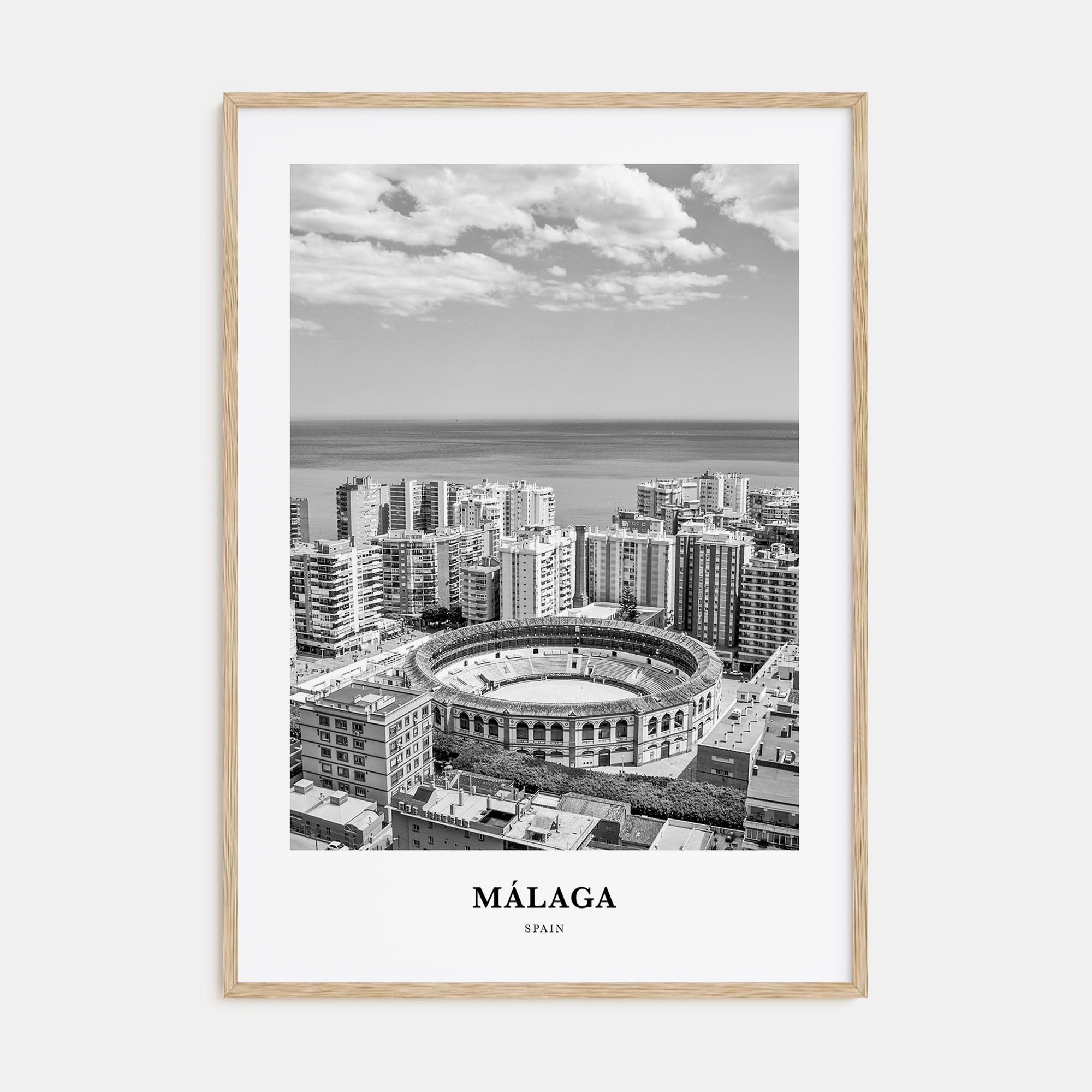 Málaga Portrait B&W No 1 Poster