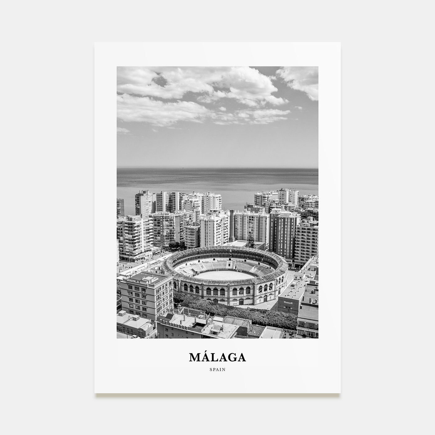 Málaga Portrait B&W No 1 Poster