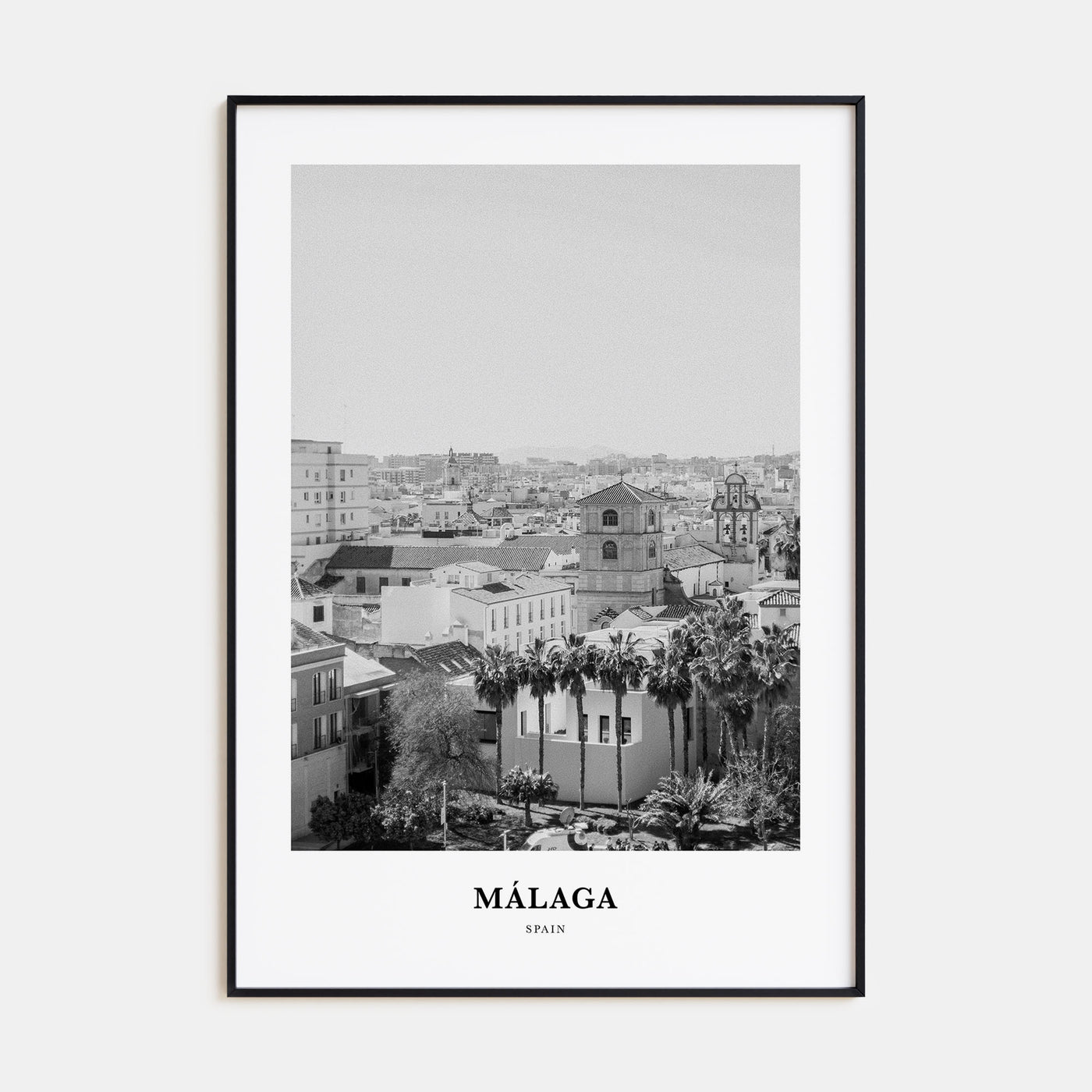 Málaga Portrait B&W No 3 Poster