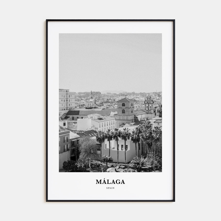 Málaga Portrait B&W No 3 Poster