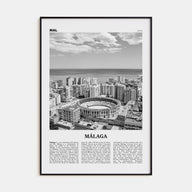 Málaga Travel B&W No 1 Poster