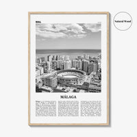 Malaga Print Black and White No 1, Malaga Wall Art, Malaga Poster, Malaga Photo, Malaga Wall Decor, City Print, Andalucia, Spain