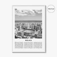 Malaga Print Black and White No 1, Malaga Wall Art, Malaga Poster, Malaga Photo, Malaga Wall Decor, City Print, Andalucia, Spain