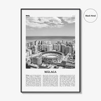 Malaga Print Black and White No 1, Malaga Wall Art, Malaga Poster, Malaga Photo, Malaga Wall Decor, City Print, Andalucia, Spain