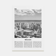 Málaga Travel B&W No 1 Poster