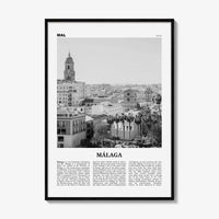 Malaga Print Black and White No 2, Malaga Wall Art, Malaga Poster, Malaga Photo, Malaga Wall Decor, City Print, Andalucia, Spain, España