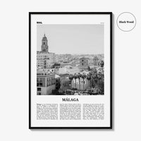 Malaga Print Black and White No 2, Malaga Wall Art, Malaga Poster, Malaga Photo, Malaga Wall Decor, City Print, Andalucia, Spain, España