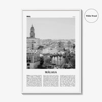 Malaga Print Black and White No 2, Malaga Wall Art, Malaga Poster, Malaga Photo, Malaga Wall Decor, City Print, Andalucia, Spain, España