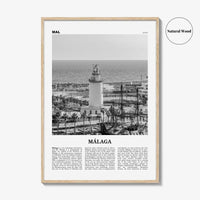 Malaga Print Black and White No 3, Malaga Wall Art, Malaga Poster, Malaga Photo, Malaga Wall Decor, City Print, Andalucia, Spain