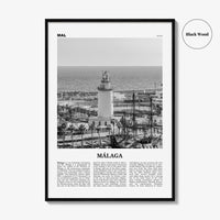 Malaga Print Black and White No 3, Malaga Wall Art, Malaga Poster, Malaga Photo, Malaga Wall Decor, City Print, Andalucia, Spain