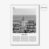 Malaga Print Black and White No 3, Malaga Wall Art, Malaga Poster, Malaga Photo, Malaga Wall Decor, City Print, Andalucia, Spain