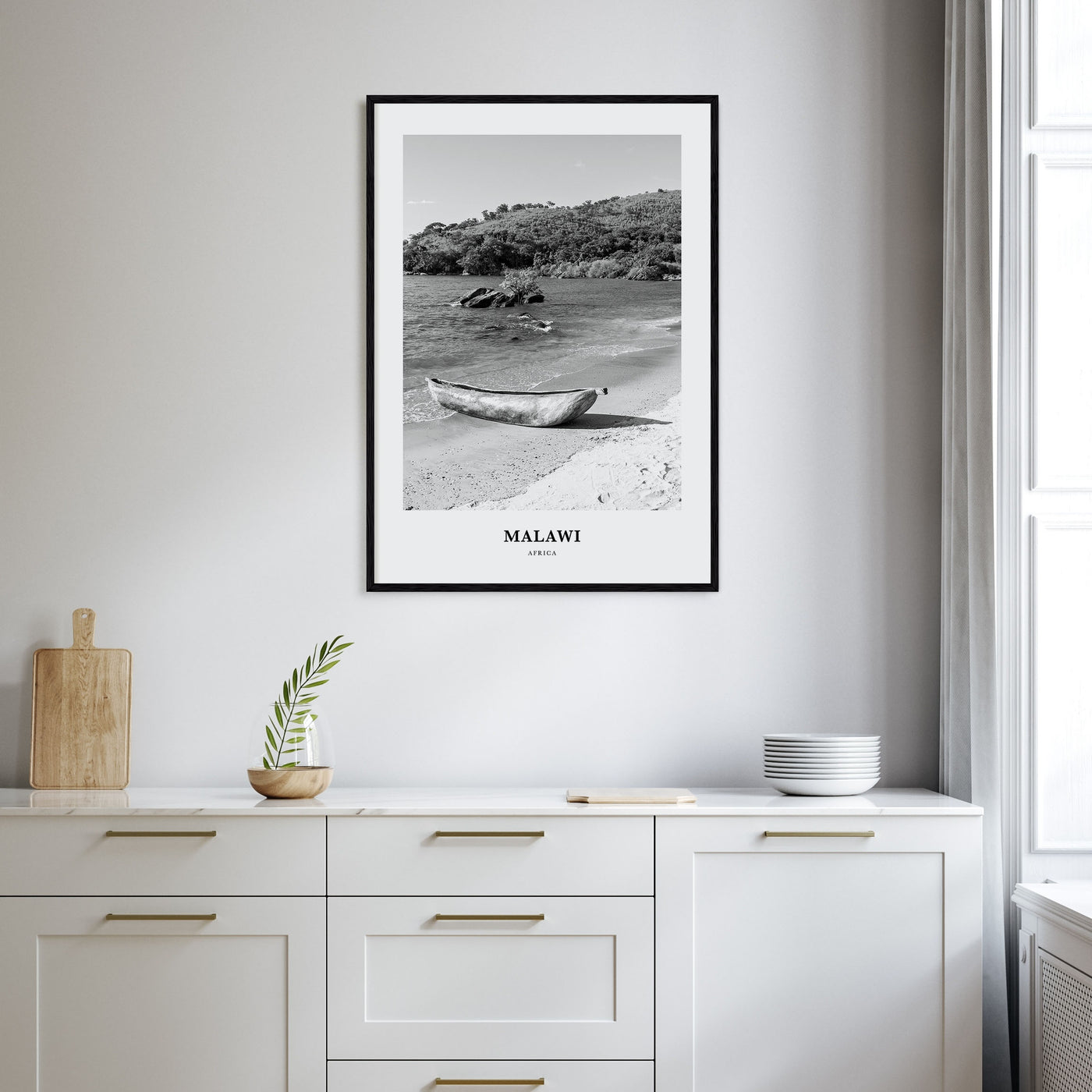 Malawi Portrait B&W Poster