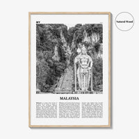 Malaysia Print Black and White, Malaysia Wall Art, Malaysia Poster, Malaysia Photo, Peninsular, Kuala Lumpur, Putrajaya, Asia