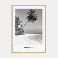 Maldives Portrait B&W No 1 Poster