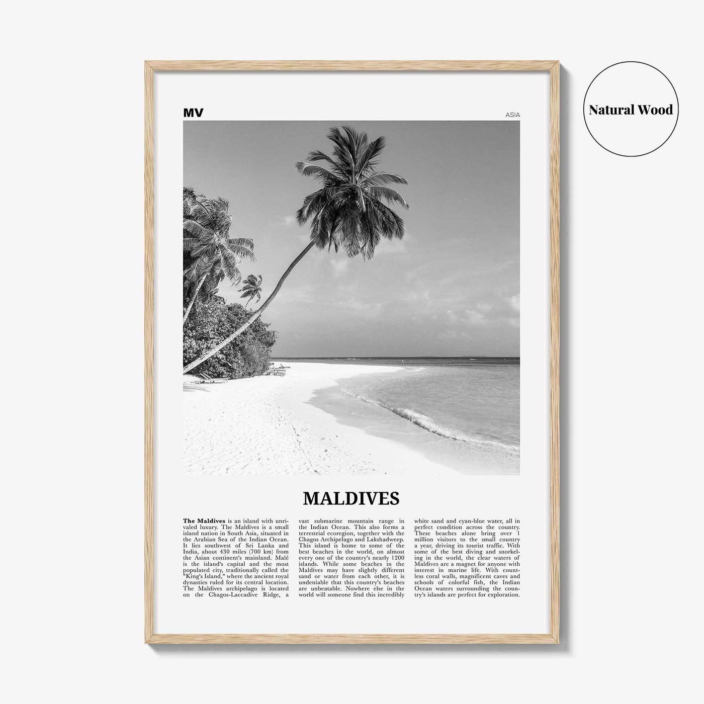 Maldives Print Black and White No 1, Maldives Wall Art, Maldives Poster, Maldives Photo, Maldives Wall Decor, Country Art Print, Malé Addu