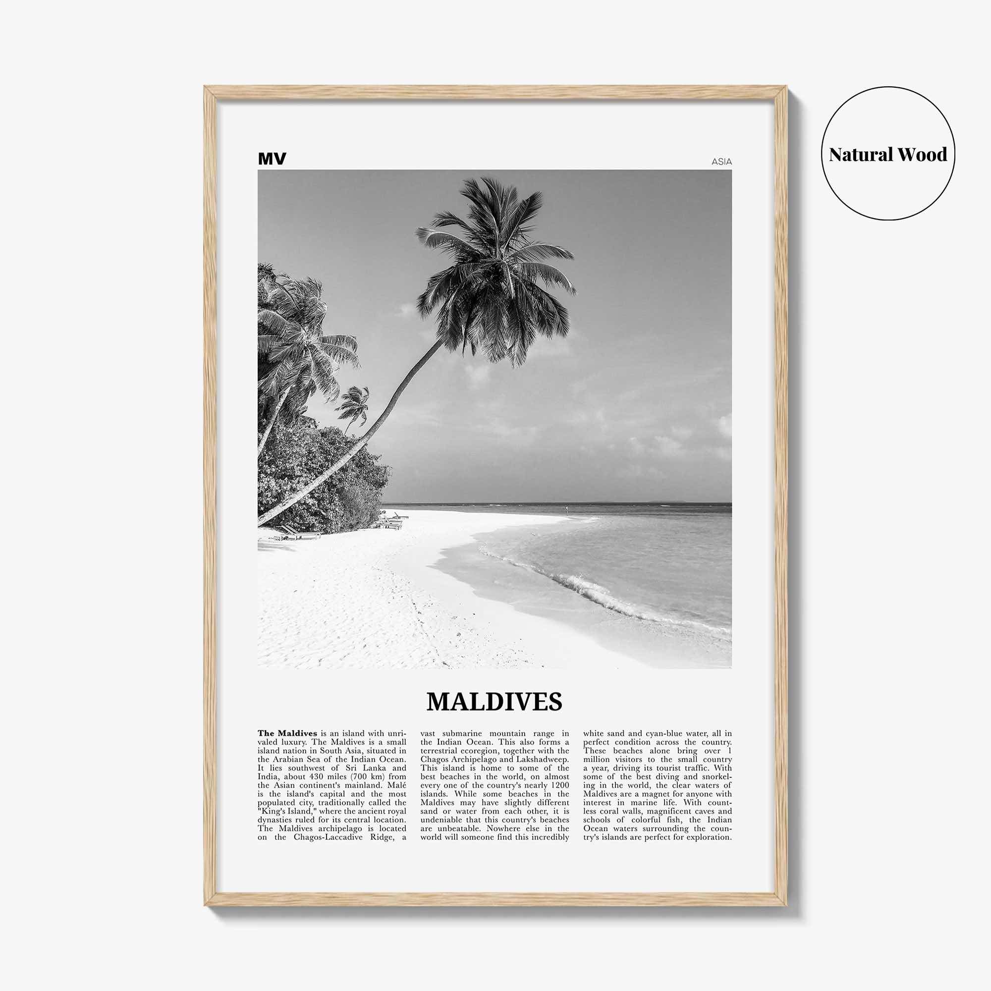 Maldives Print Black and White No 1, Maldives Wall Art, Maldives Poster, Maldives Photo, Maldives Wall Decor, Country Art Print, Malé Addu