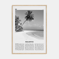 Maldives Travel B&W No 1 Poster