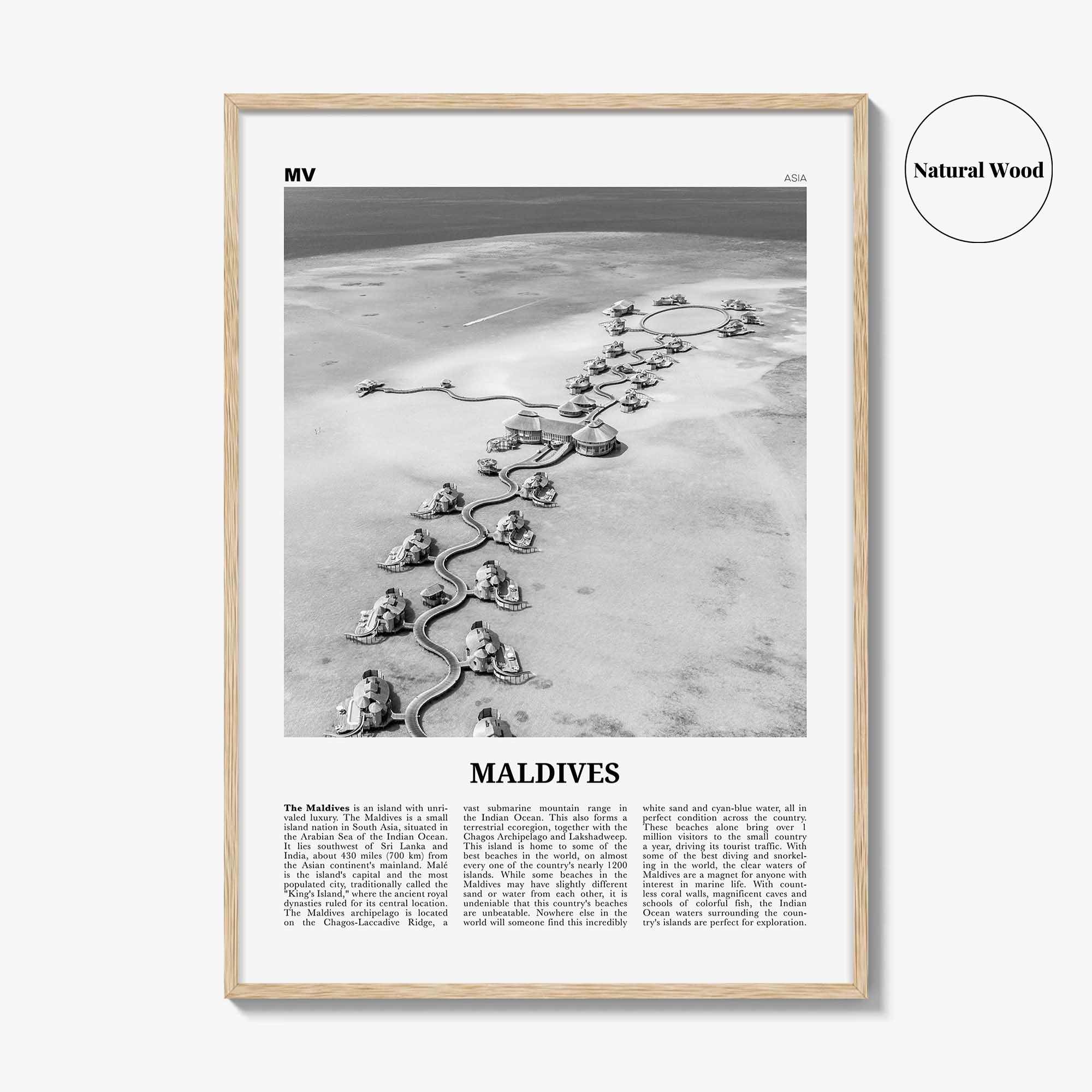 Maldives Print Black and White No 2, Maldives Wall Art, Maldives Poster, Maldives Photo, Maldives Wall Decor, Country Art Print, Malé Addu