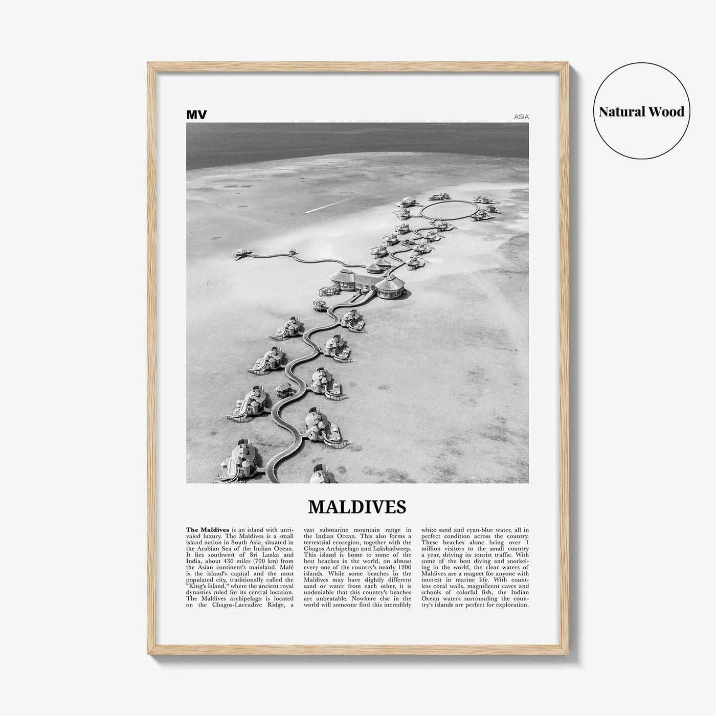 Maldives Print Black and White No 2, Maldives Wall Art, Maldives Poster, Maldives Photo, Maldives Wall Decor, Country Art Print, Malé Addu