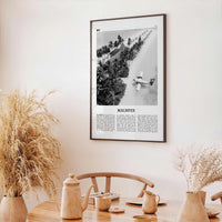 Maldives Print Black and White No 3, Maldives Wall Art, Maldives Poster, Maldives Photo, Maldives Wall Decor, Country Art Print, Malé Addu