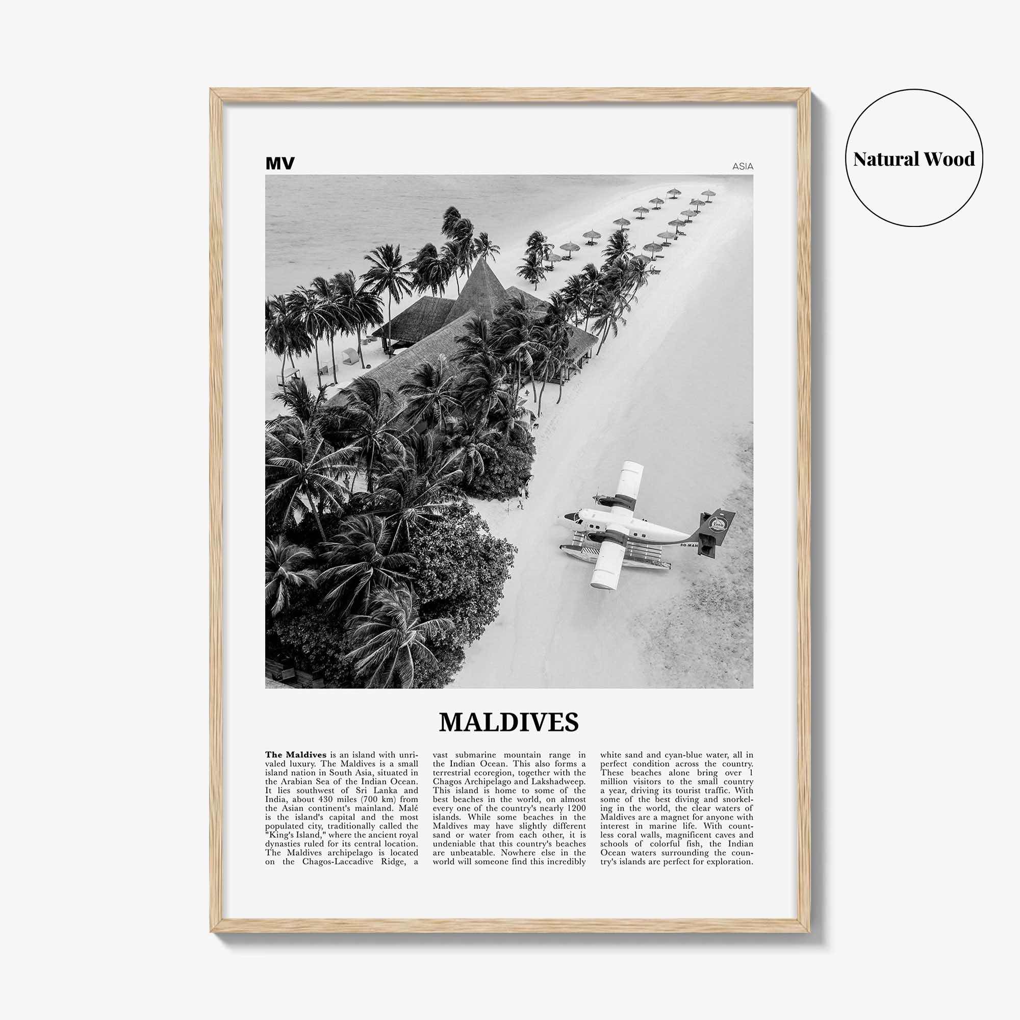 Maldives Print Black and White No 3, Maldives Wall Art, Maldives Poster, Maldives Photo, Maldives Wall Decor, Country Art Print, Malé Addu