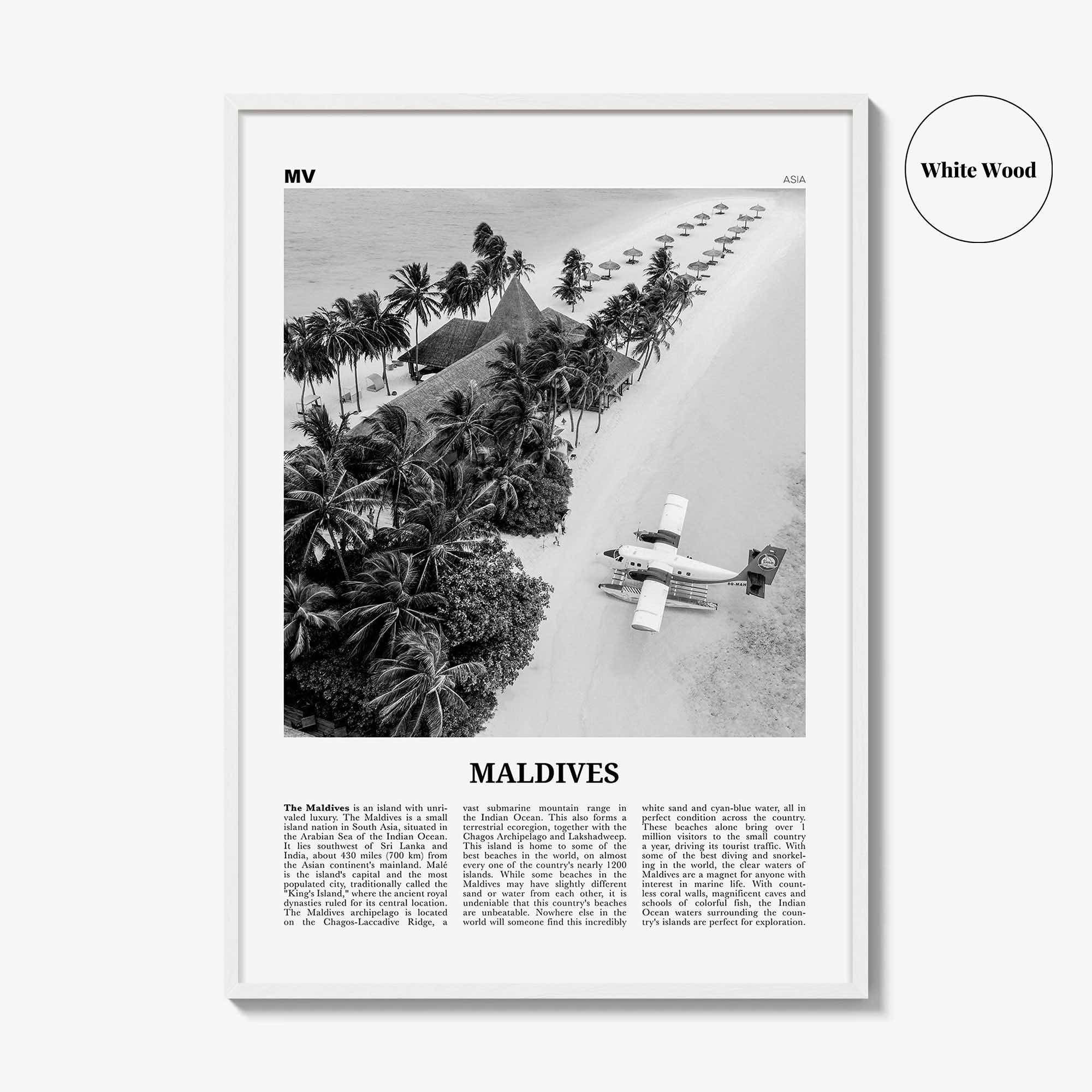 Maldives Print Black and White No 3, Maldives Wall Art, Maldives Poster, Maldives Photo, Maldives Wall Decor, Country Art Print, Malé Addu