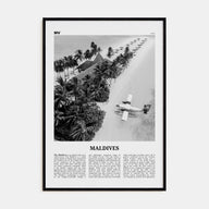 Maldives Travel B&W No 3 Poster