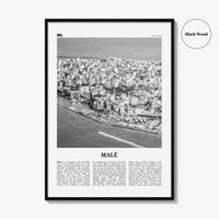 Male Print Black and White, Malé Wall Art, Malé Poster, Malé Photo, Malé Wall Décor, Maldives, Mahal