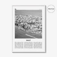 Male Print Black and White, Malé Wall Art, Malé Poster, Malé Photo, Malé Wall Décor, Maldives, Mahal