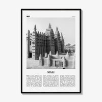 Mali Print Black and White, Mali Wall Art, Mali Poster, Mali Photo, Mali Wall Decor, Country Art Print, Africa, Bamako