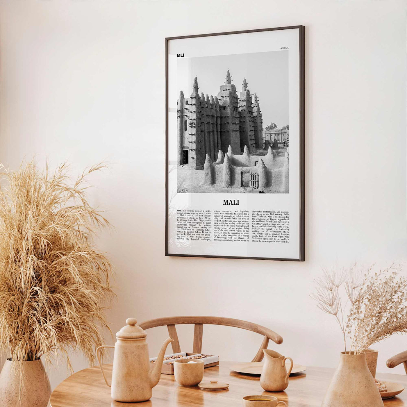 Mali Print Black and White, Mali Wall Art, Mali Poster, Mali Photo, Mali Wall Decor, Country Art Print, Africa, Bamako