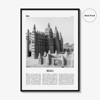 Mali Print Black and White, Mali Wall Art, Mali Poster, Mali Photo, Mali Wall Decor, Country Art Print, Africa, Bamako