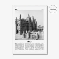 Mali Print Black and White, Mali Wall Art, Mali Poster, Mali Photo, Mali Wall Decor, Country Art Print, Africa, Bamako