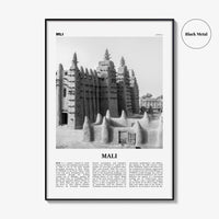 Mali Print Black and White, Mali Wall Art, Mali Poster, Mali Photo, Mali Wall Decor, Country Art Print, Africa, Bamako