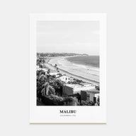 Malibu Portrait B&W No 2 Poster