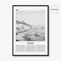 Malibu Print Black and White No 1, Malibu Wall Art, Malibu Poster, Malibu Photo, Malibu Wall Decor, California, USA, United States