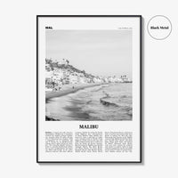 Malibu Print Black and White No 1, Malibu Wall Art, Malibu Poster, Malibu Photo, Malibu Wall Decor, California, USA, United States