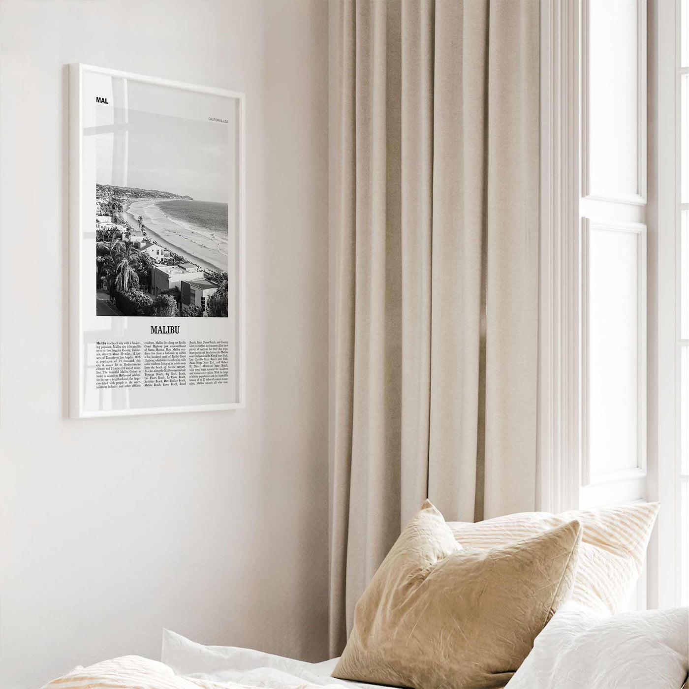 Malibu Print Black and White No 2, Malibu Wall Art, Malibu Poster, Malibu Photo, Malibu Wall Decor, California, USA, United States