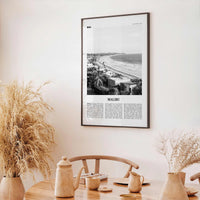 Malibu Print Black and White No 2, Malibu Wall Art, Malibu Poster, Malibu Photo, Malibu Wall Decor, California, USA, United States