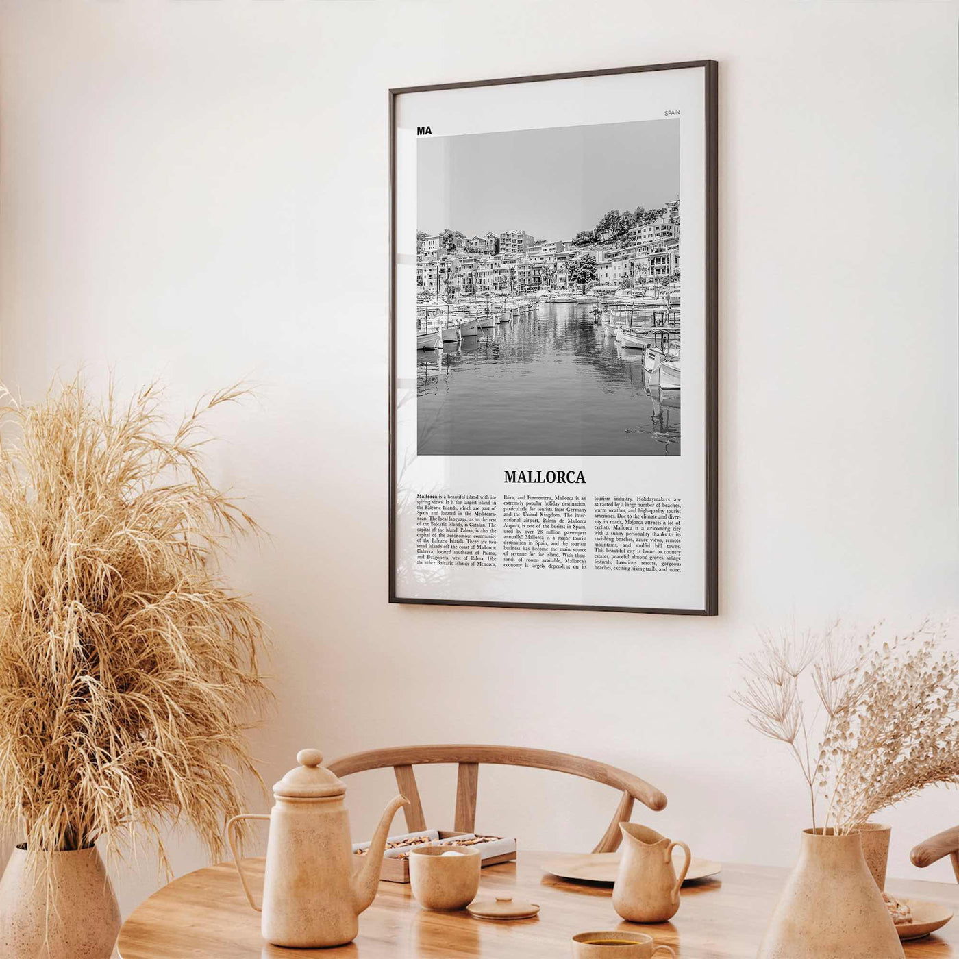 Mallorca Print Black and White No 2, Mallorca Wall Art, Mallorca Poster, Mallorca Photo, Spain, Majorca, Balearic Islands, Palma, España