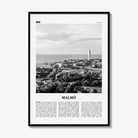 Malmo Print Black and White, Malmö Wall Art, Malmö Poster, Malmö Photo, Malmö Wall Décor, Malmö Map, Sweden