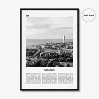 Malmo Print Black and White, Malmö Wall Art, Malmö Poster, Malmö Photo, Malmö Wall Décor, Malmö Map, Sweden