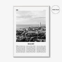 Malmo Print Black and White, Malmö Wall Art, Malmö Poster, Malmö Photo, Malmö Wall Décor, Malmö Map, Sweden