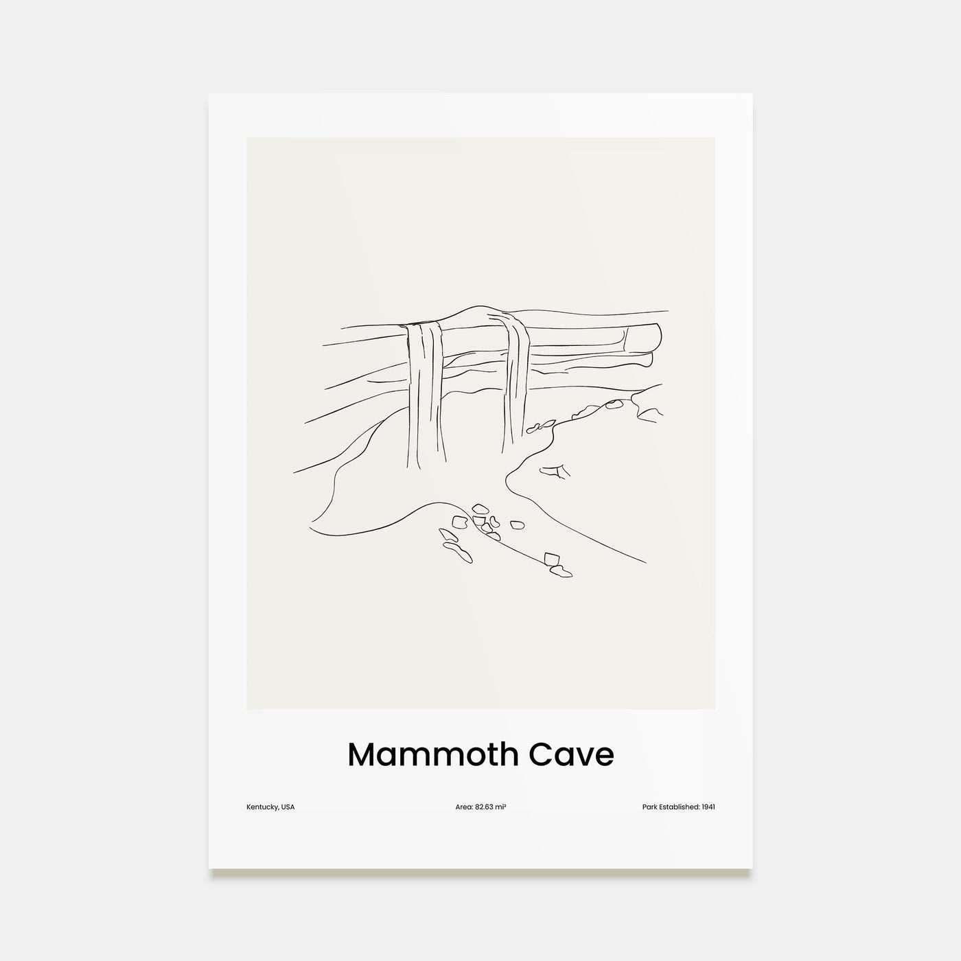 Mammoth Cave Drawn Poster